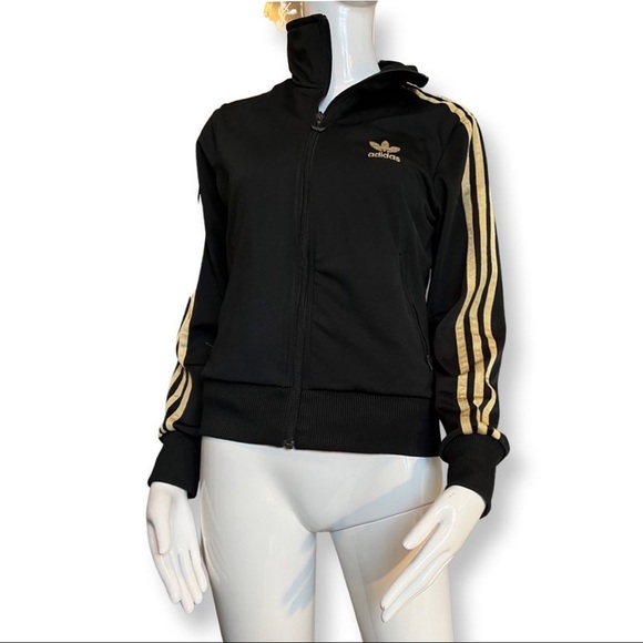 adidas Black and Gold Women's Jacket - Picture 4 of 6